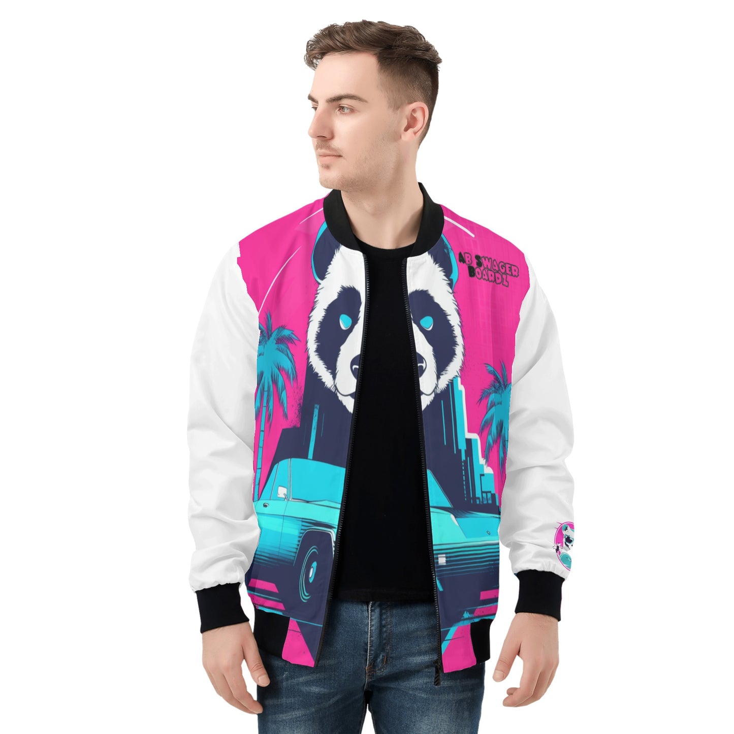 Panda Pull Up Squad Unisex Bomber Jacket