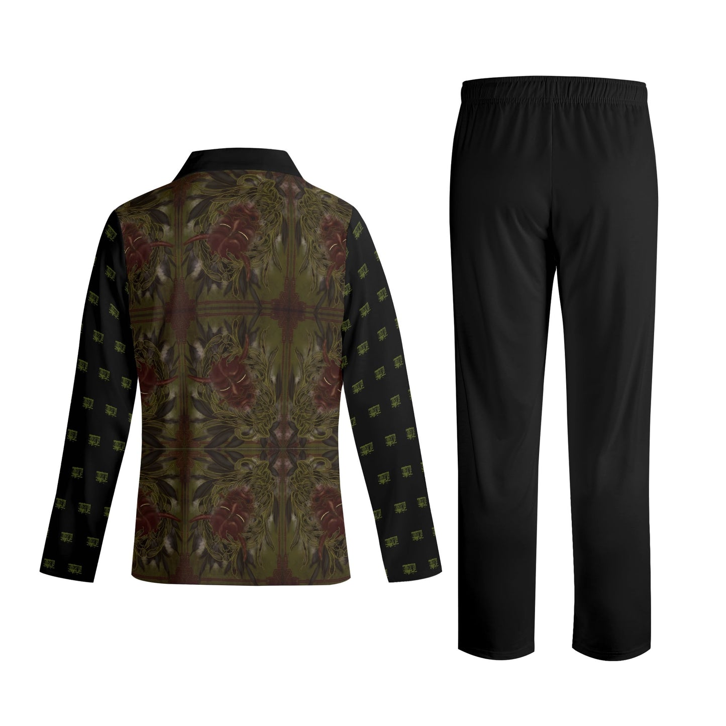 Mo & Chiswell Lucid Green Long-Sleeve Pajama Set