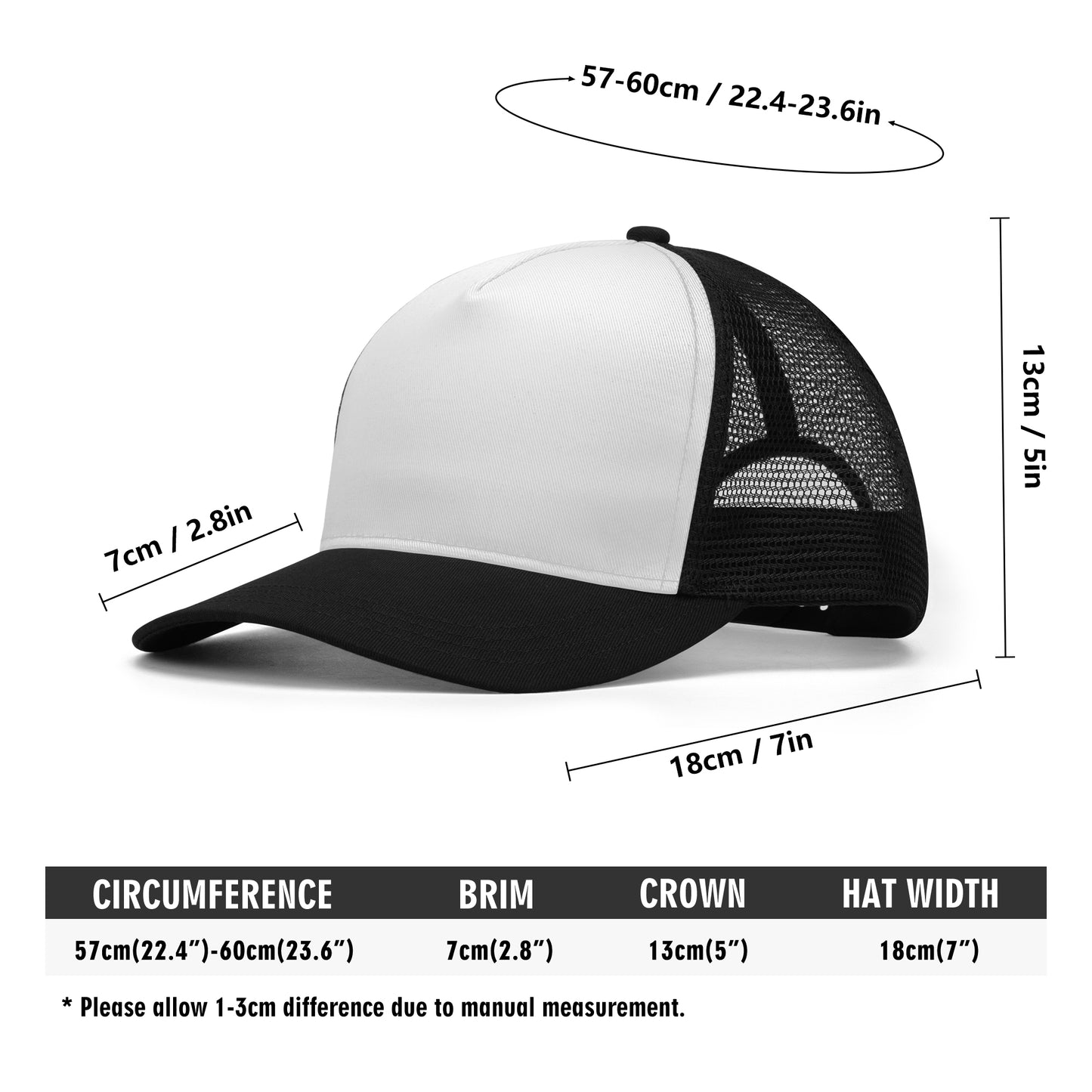 F.E Black Front Printing Mesh Baseball Caps