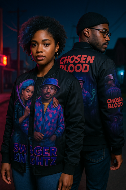 Chosen Blood 'Blood Sleeves Mens All Over Print Zip Bomber Jacket