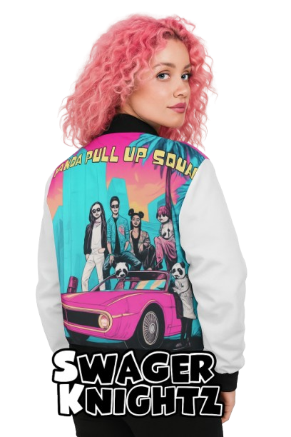 Panda Pull Up Squad Unisex Bomber Jacket