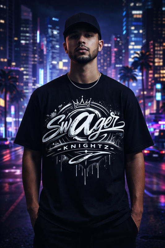 Swager Knightz (Blk & white) Unisex All-Over Print Adult Short Sleeve Tshirt